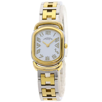 Hermes Watches Quartz Ra1.240 Stainless Steel , Ssxgp Gold Rally White Dial Women