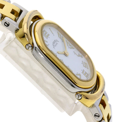 Hermes Watches Quartz Ra1.240 Stainless Steel , Ssxgp Gold Rally White Dial Women
