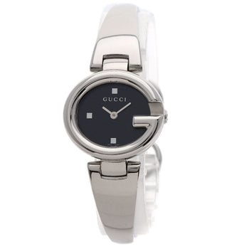 Gucci Watches Quartz 134.5 Stainless Steel , Stainless Steel Silver G Balloon Black Dial Women