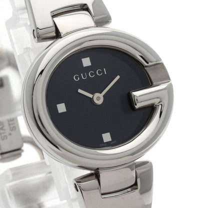 Gucci Watches Quartz 134.5 Stainless Steel , Stainless Steel Silver G Balloon Black Dial Women