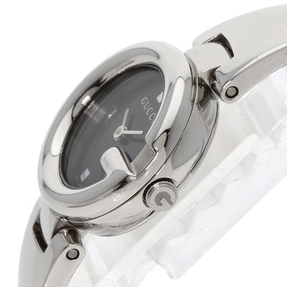 Gucci Watches Quartz 134.5 Stainless Steel , Stainless Steel Silver G Balloon Black Dial Women