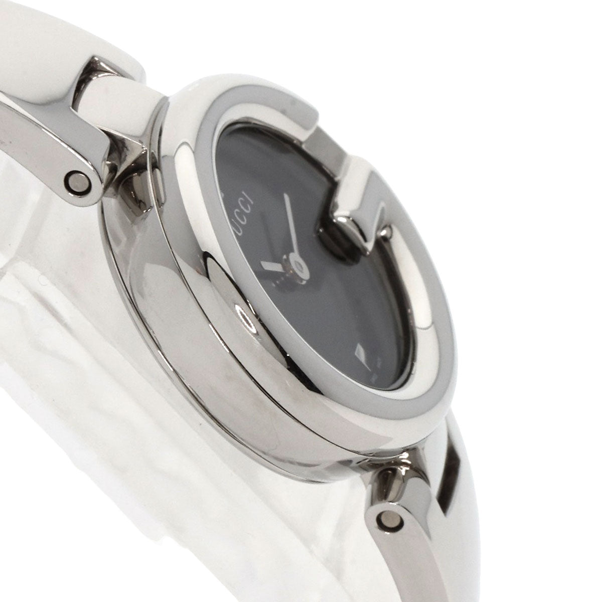 Gucci Watches Quartz 134.5 Stainless Steel , Stainless Steel Silver G Balloon Black Dial Women