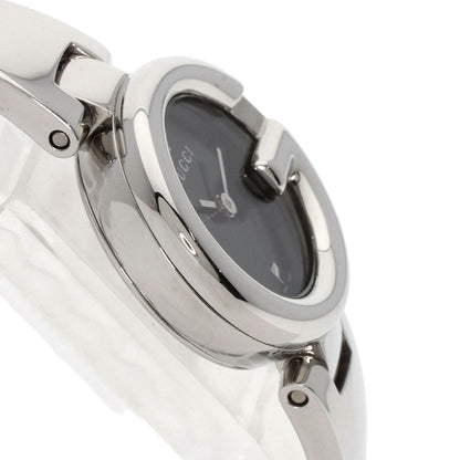 Gucci Watches Quartz 134.5 Stainless Steel , Stainless Steel Silver G Balloon Black Dial Women