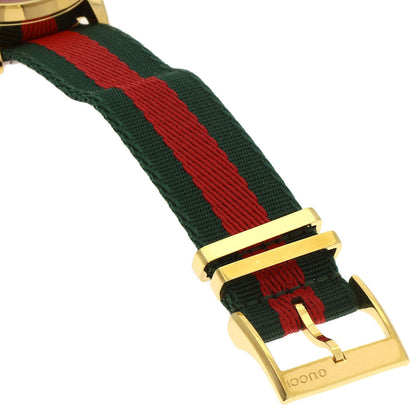 Gucci Watches Quartz Ya126.4 Gold Plated, Nylon Gold G Timeless Marche De Merveille Red X Green