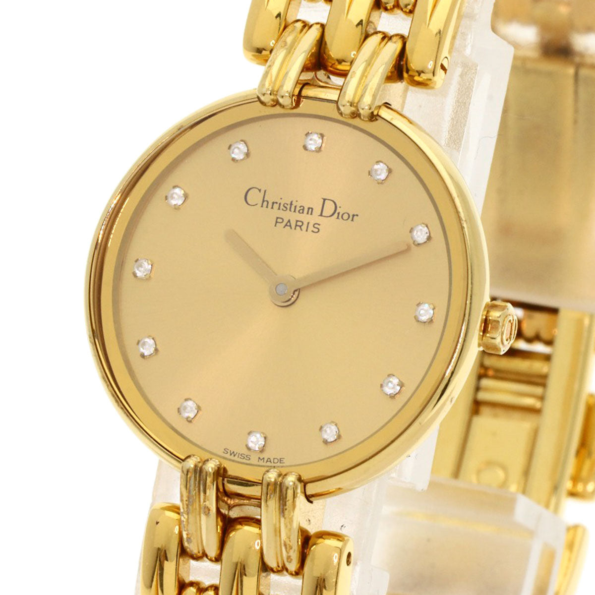 Christian Dior Watches Quartz D44-155 Gold Plated Gold Bakira Gold Dial
