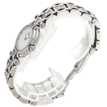 Fendi Watches Quartz 750L Stainless Steel , Stainless Steel Silver Zucca Pattern Round Face White
