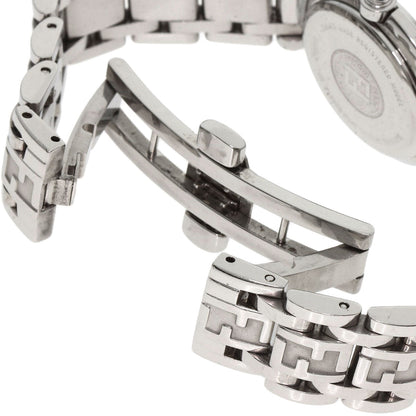 Fendi Watches Quartz 750L Stainless Steel , Stainless Steel Silver Zucca Pattern Round Face White