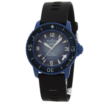 Blancpain Watches Mechanical Automatic So34A100 Ceramic, Rubber Blue Swatch Collaboration Fifty