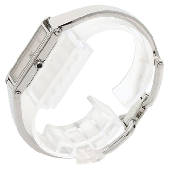Gucci Watches Quartz 1500L Stainless Steel , Stainless Steel Silver Square Face Bangle Silver Dial