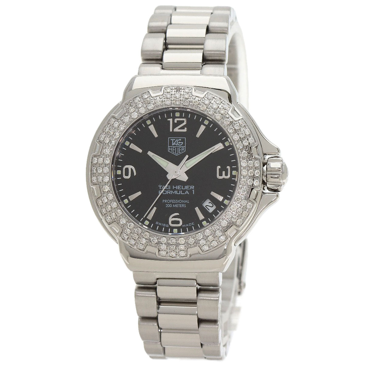 Tag Heuer Watches Quartz Wac1214 Stainless Steel, Stainless Steel, Diamond Silver Formula 1 Glamour