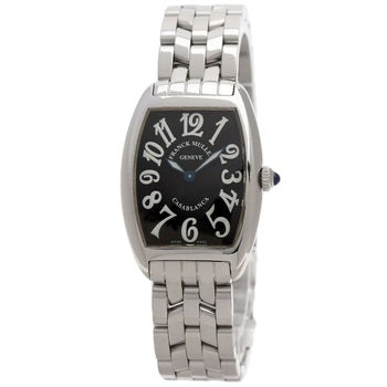 Franck Muller Watches Quartz 1752Qz Stainless Steel , Stainless Steel Silver Tonookabex Black Dial