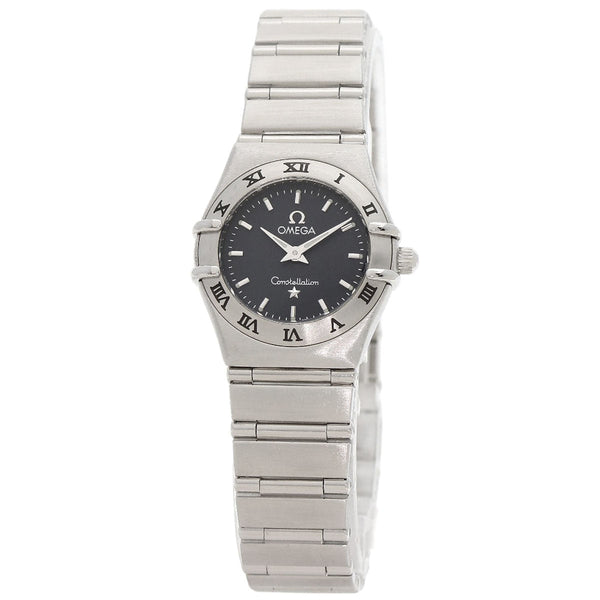 Omega Watches Quartz 1562.40 Stainless Steel , Stainless Steel Silver Constellation Mini Navy Dial