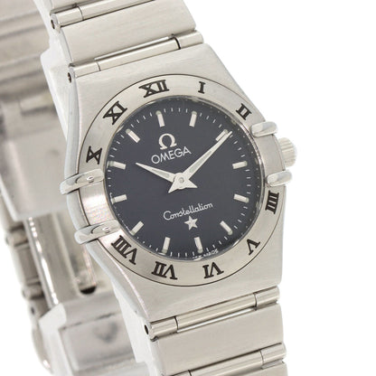 Omega Watches Quartz 1562.40 Stainless Steel , Stainless Steel Silver Constellation Mini Navy Dial