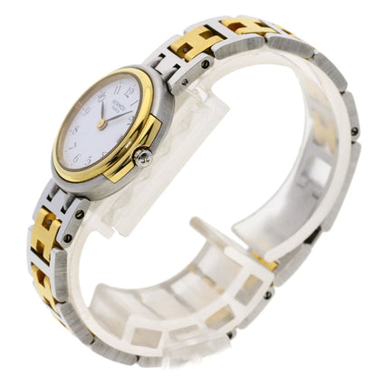 Hermes Watches Quartz Stainless Steel , Ssxgp Gold Windsor White Dial Women