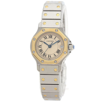 Cartier Watches Quartz W2001683 Stainless Steel Gold Santos Octagon Sm Ivory Dial