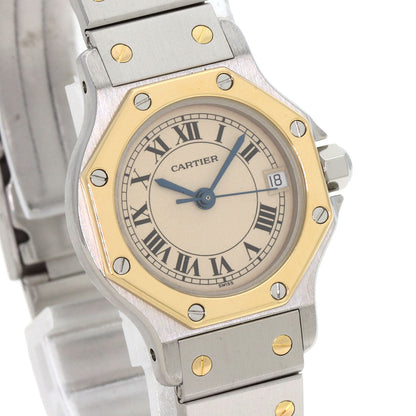 Cartier Watches Quartz W2001683 Stainless Steel Gold Santos Octagon Sm Ivory Dial