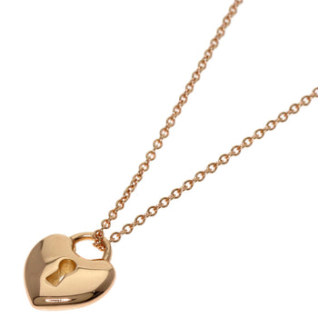 Tiffany&Co. Necklace 18K Pink Gold Gold Heart Lock