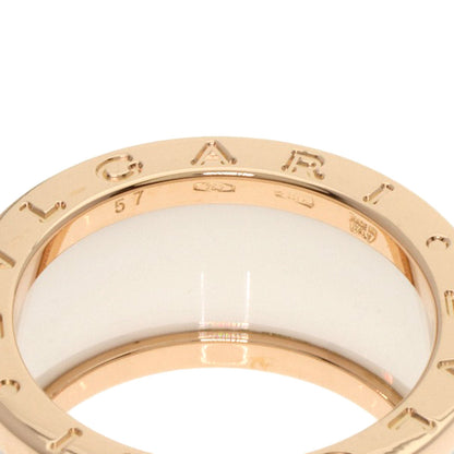 Bvlgari Ring 18K Pink Gold Gold B-Zero1 B-Zero One 4-Band White Ceramic #57