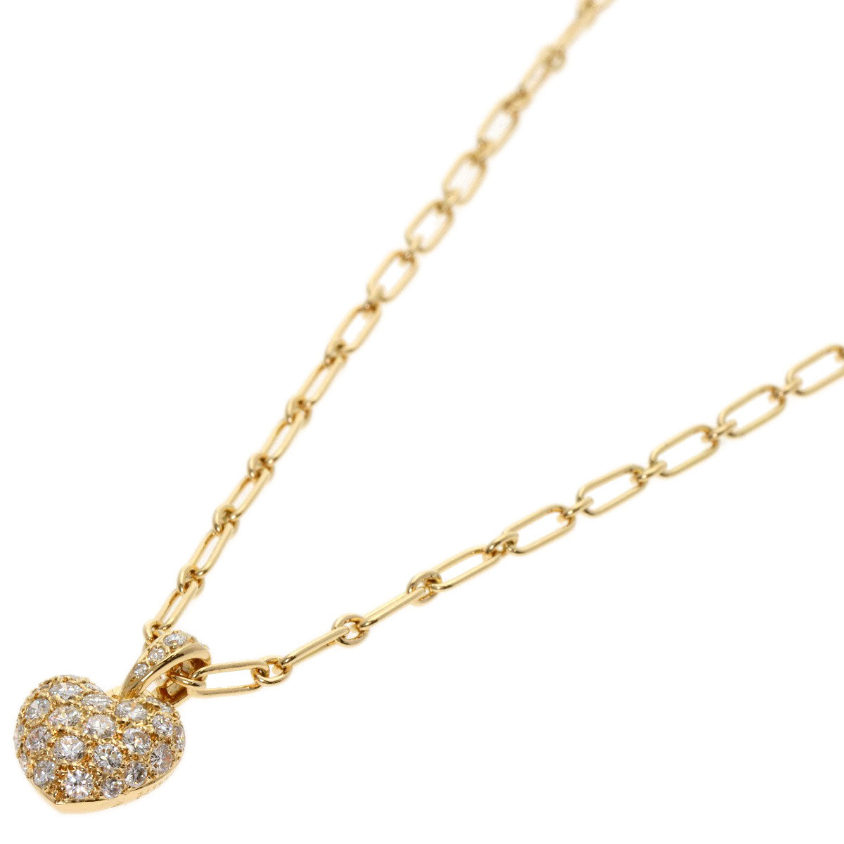 Cartier Necklace 18K Yellow Gold Gold Heart Pave Diamond