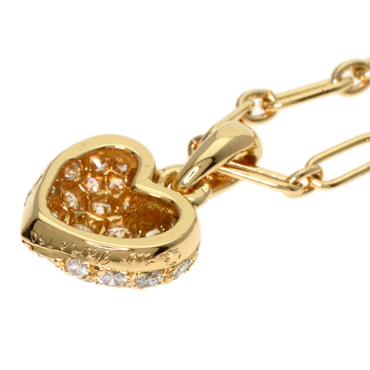 Cartier Necklace 18K Yellow Gold Gold Heart Pave Diamond