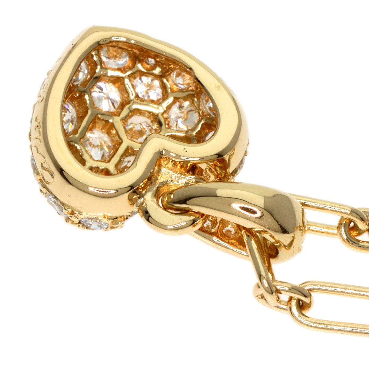 Cartier Necklace 18K Yellow Gold Gold Heart Pave Diamond