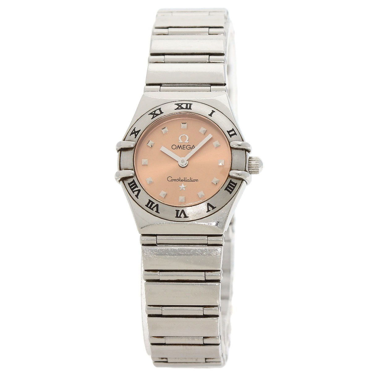 Omega Watches Quartz 1561.61 Stainless Steel Silver Constellation Orange Dial