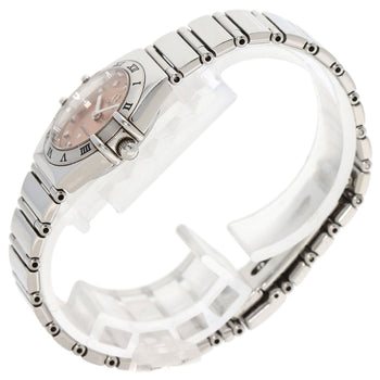 Omega Watches Quartz 1561.61 Stainless Steel Silver Constellation Orange Dial