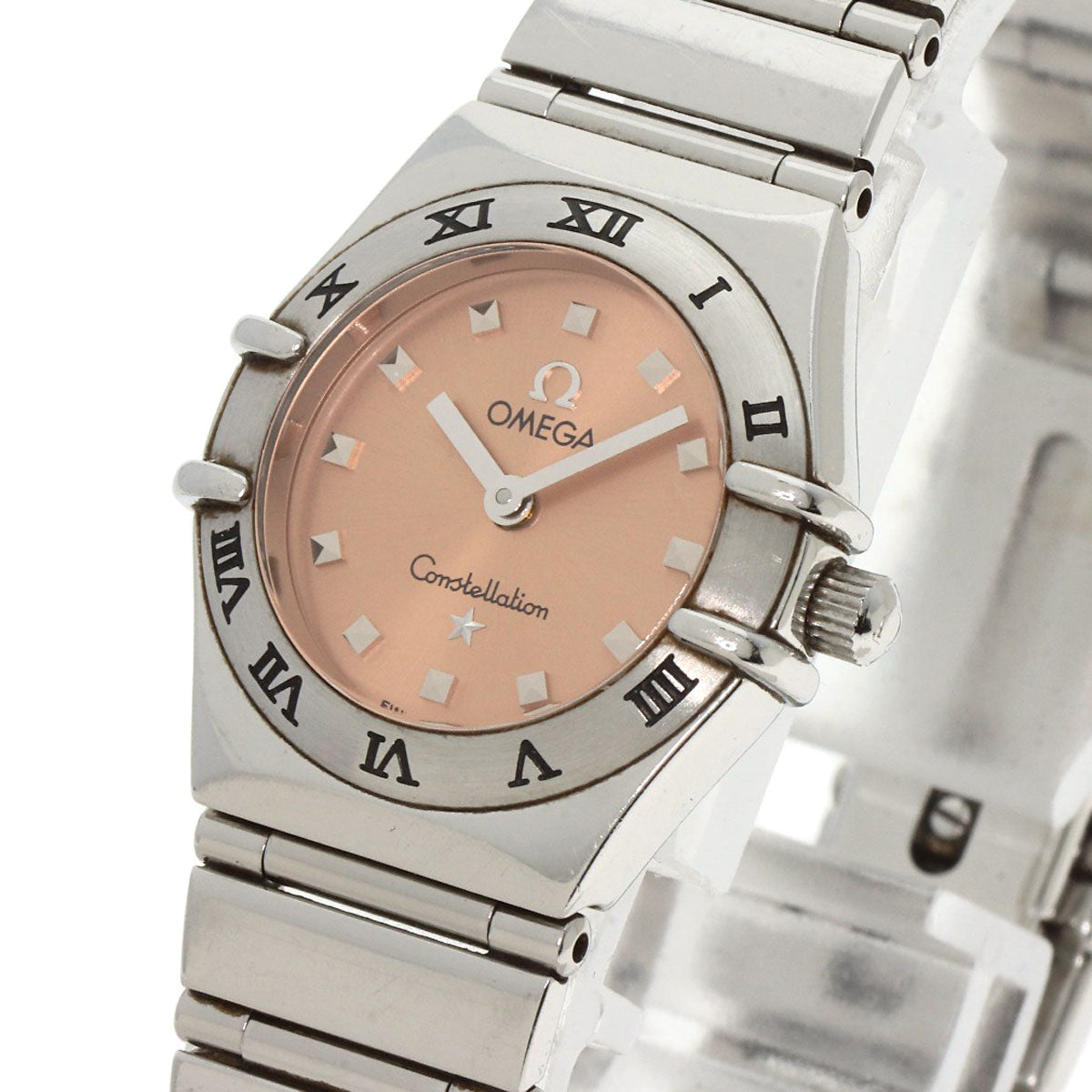 Omega Watches Quartz 1561.61 Stainless Steel Silver Constellation Orange Dial