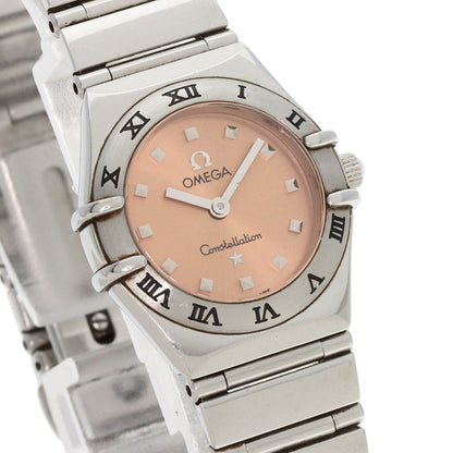 Omega Watches Quartz 1561.61 Stainless Steel Silver Constellation Orange Dial