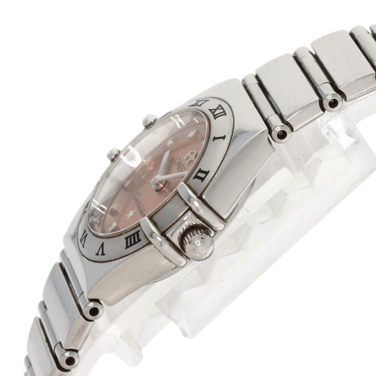 Omega Watches Quartz 1561.61 Stainless Steel Silver Constellation Orange Dial