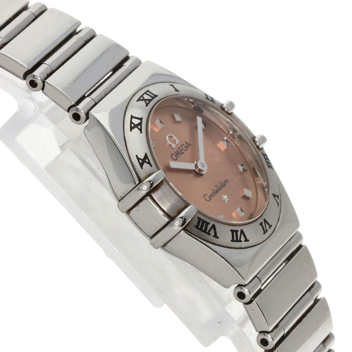 Omega Watches Quartz 1561.61 Stainless Steel Silver Constellation Orange Dial