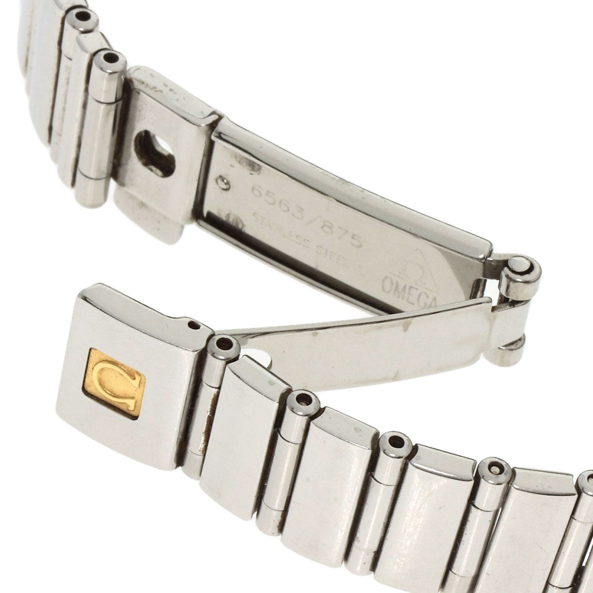 Omega Watches Quartz 1561.61 Stainless Steel Silver Constellation Orange Dial