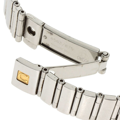 Omega Watches Quartz 1561.61 Stainless Steel Silver Constellation Orange Dial