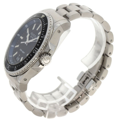 Gucci Watches Quartz Ya136.2 Stainless Steel Silver Dive Dive Black Dial