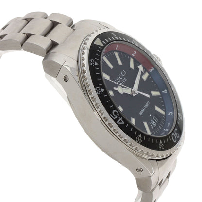 Gucci Watches Quartz Ya136.2 Stainless Steel Silver Dive Dive Black Dial