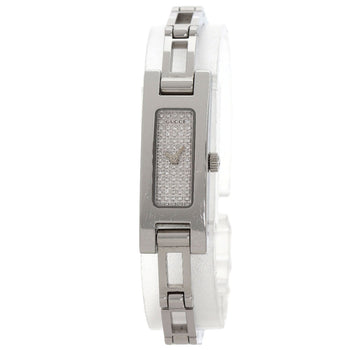 Gucci Watches Quartz 3900L Stainless Steel Silver Square Face Dial Diamond Diamond Dial