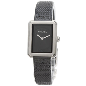 Chanel Watches Quartz H5317 Stainless Steel Silver Boyfriend Small Model Tweed Black Dial