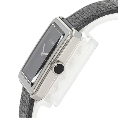 Chanel Watches Quartz H5317 Stainless Steel Silver Boyfriend Small Model Tweed Black Dial