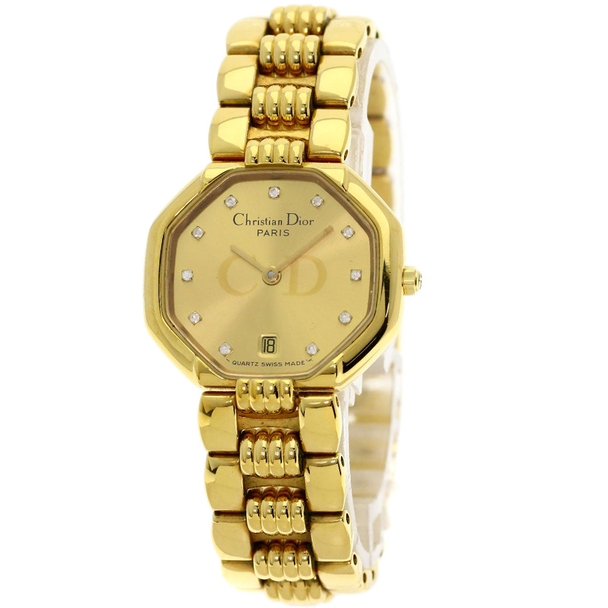 Christian Dior Watches Quartz 48.153 Gold Plated Gold Depose Octagon Gold Dial