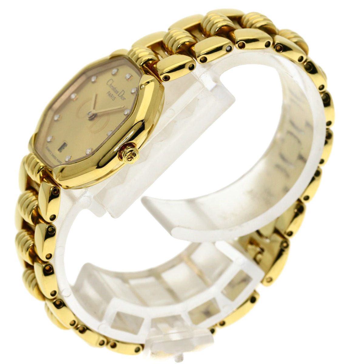 Christian Dior Watches Quartz 48.153 Gold Plated Gold Depose Octagon Gold Dial