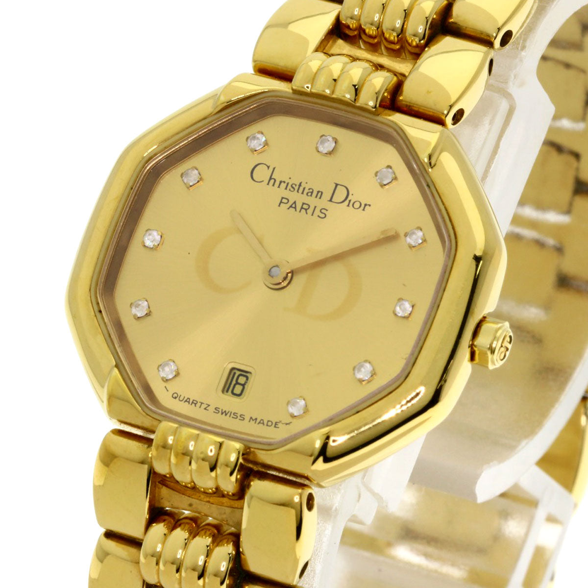 Christian Dior Watches Quartz 48.153 Gold Plated Gold Depose Octagon Gold Dial