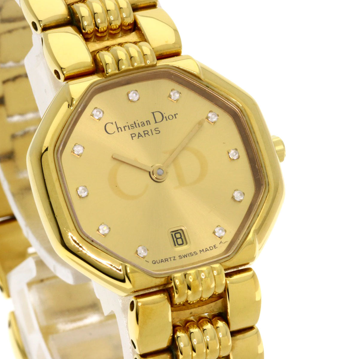Christian Dior Watches Quartz 48.153 Gold Plated Gold Depose Octagon Gold Dial