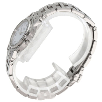Hermes Watches Quartz Cl4.210 Stainless Steel White Clipper White Dial
