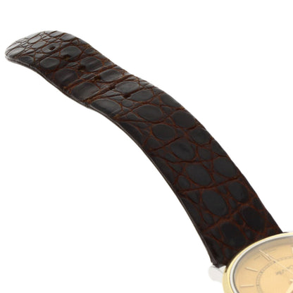 Omega Watches Quartz Gold Plated Gold De Ville Prestige Champagne Gold Dial