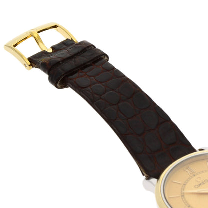 Omega Watches Quartz Gold Plated Gold De Ville Prestige Champagne Gold Dial