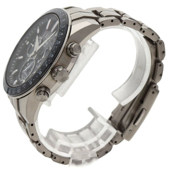 Seiko Watches Solar Powered Radio Watch Sbxc003 5X53-0Ab0 Titanium Ceramic Silver Astron Black Dial
