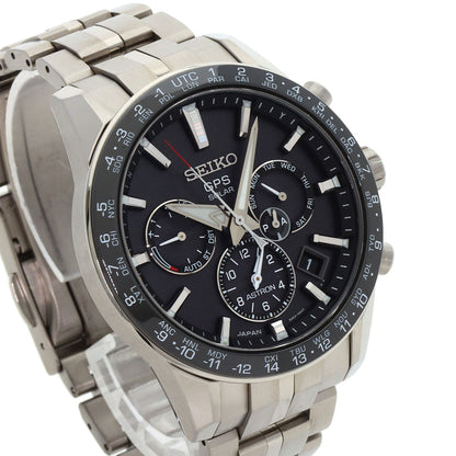 Seiko Watches Solar Powered Radio Watch Sbxc003 5X53-0Ab0 Titanium Ceramic Silver Astron Black Dial