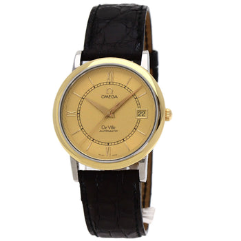Omega Watches Mechanical Automatic Gold Plated Gold De Ville Prestige Champagne Gold Dial