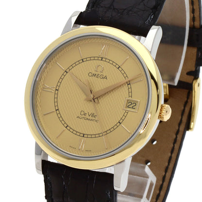 Omega Watches Mechanical Automatic Gold Plated Gold De Ville Prestige Champagne Gold Dial