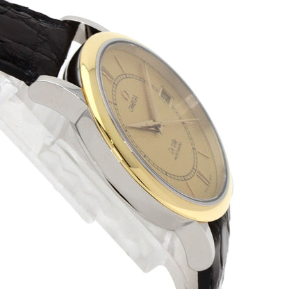 Omega Watches Mechanical Automatic Gold Plated Gold De Ville Prestige Champagne Gold Dial